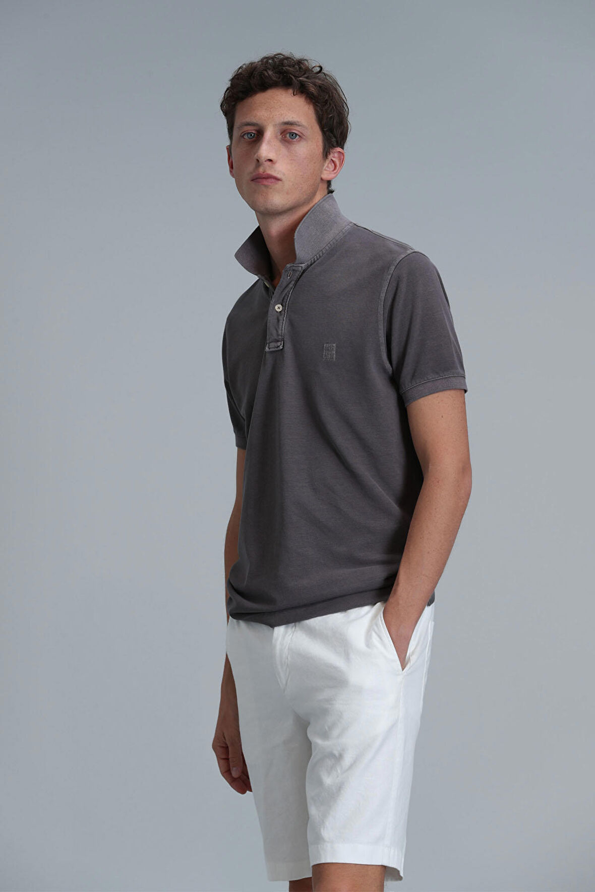 Lufian Erkek Vernon Smart Polo T-Shirt 111040163 Vizon