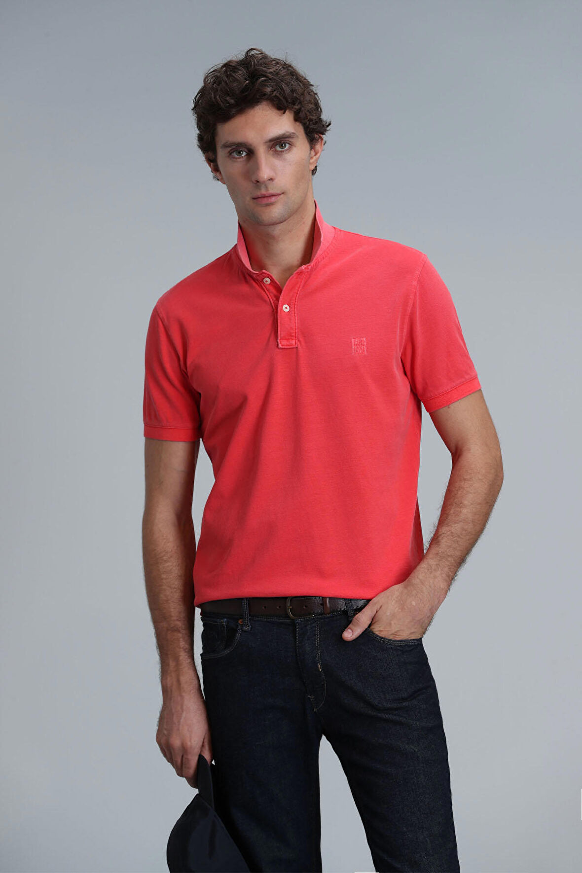 Lufian Erkek Vernon Smart Polo T-Shirt 111040163 Mercan