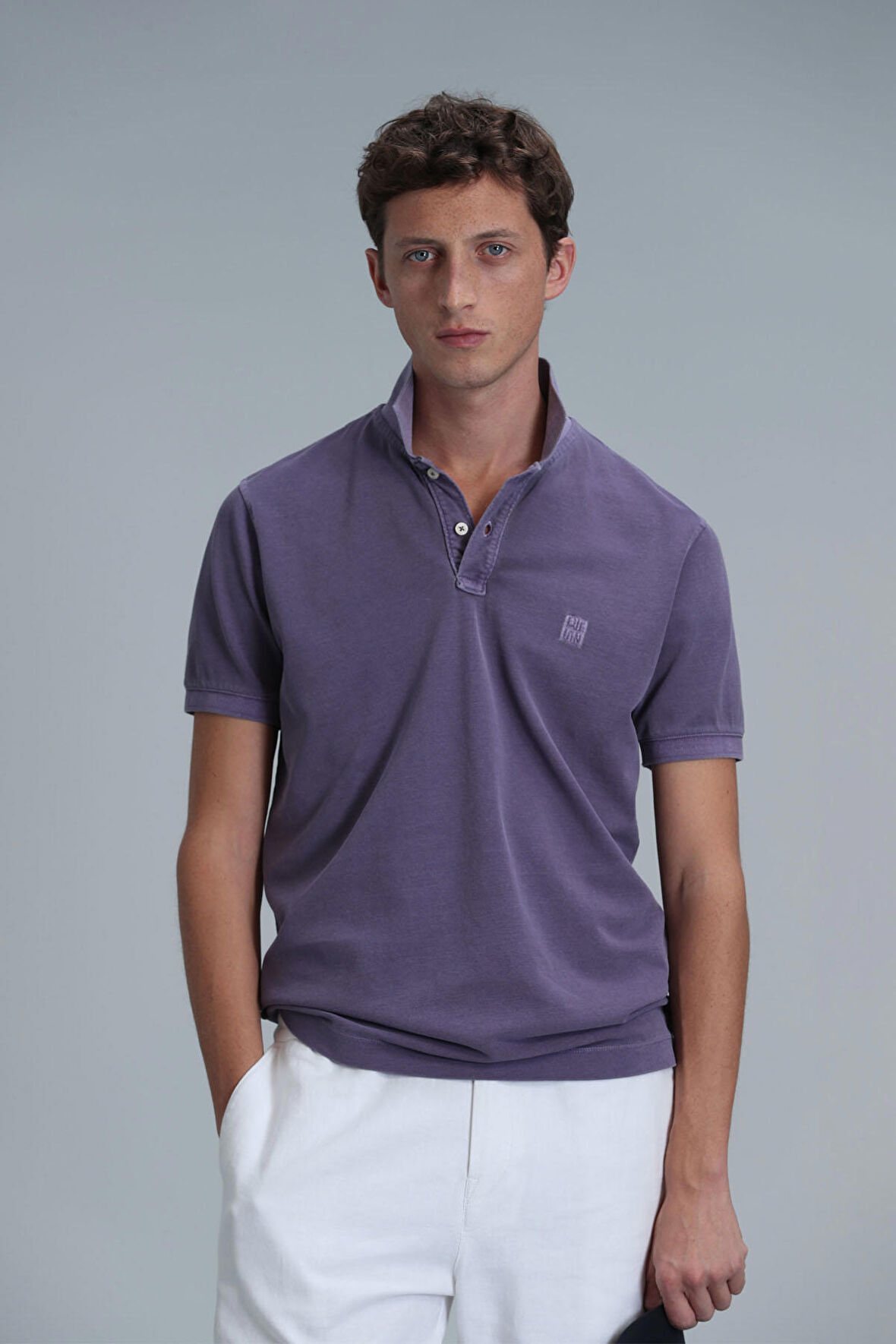 Lufian Erkek Vernon Smart Polo T-Shirt 111040163 Mor
