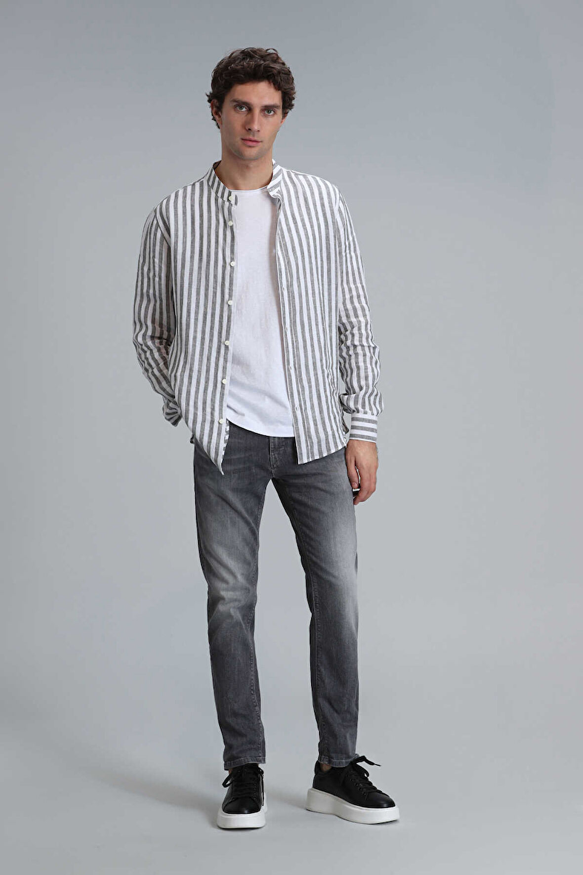 Frank Smart Jean Erkek Pantolon Regular Fit Koyu Gri