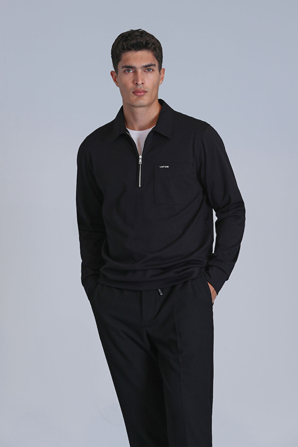 Lufian Erkek Tardu Sweatshirt 112030155 Siyah