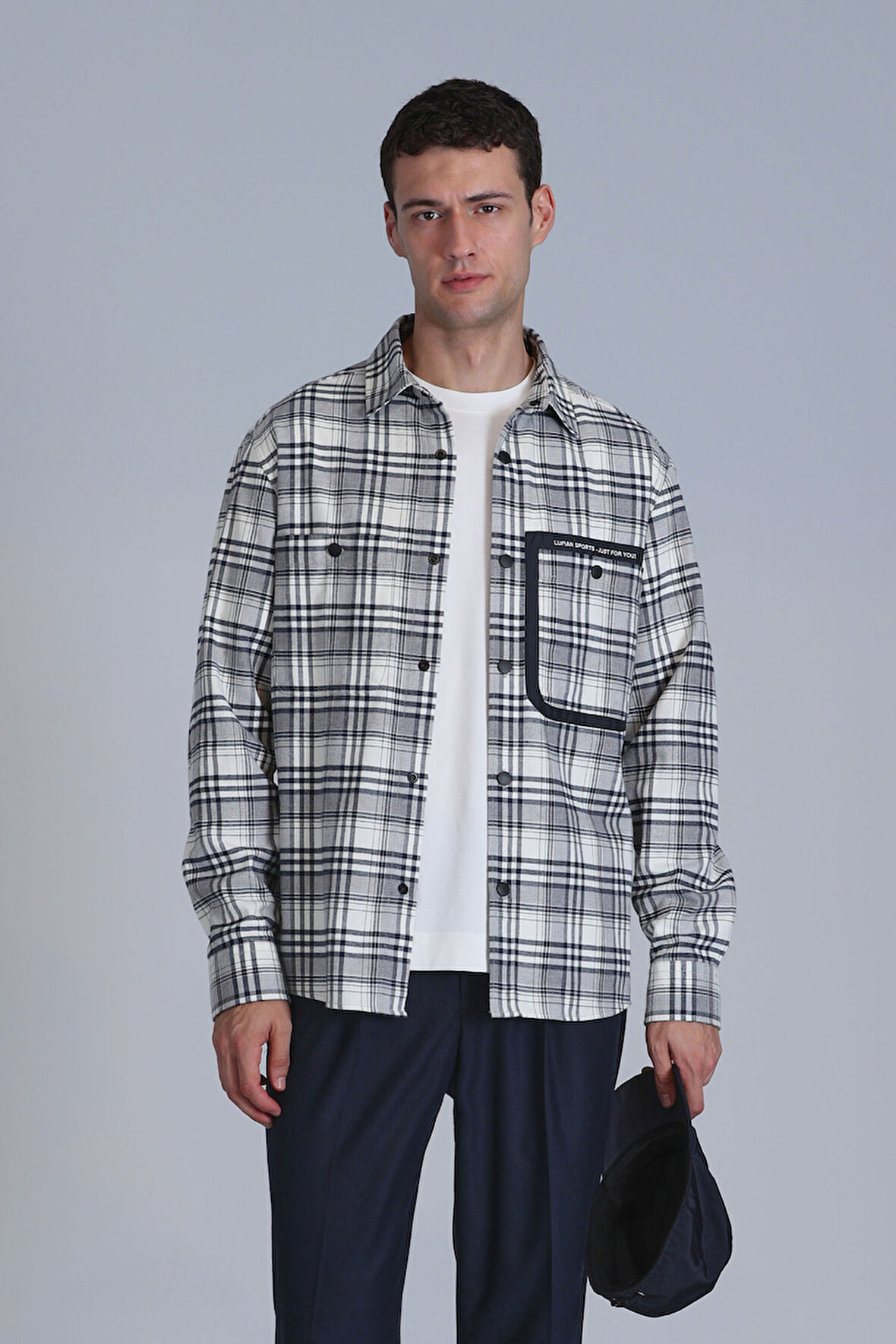 Hard Erkek Basic Gömlek Slim Fit Lacivert