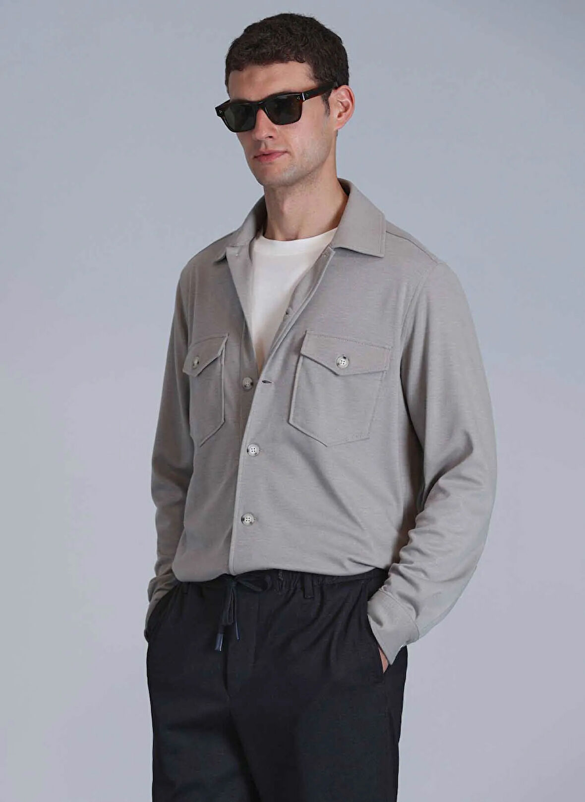 Lufian Slim Fit Gömlek Yaka Bej Erkek Gömlek CAMERON