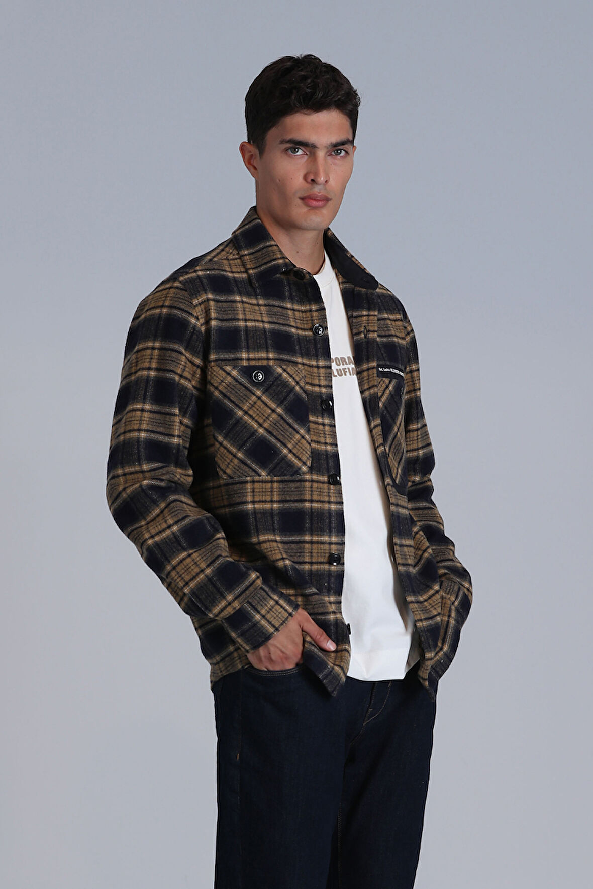 Hammer Erkek Basic Gömlek Slim Fit Lacivert