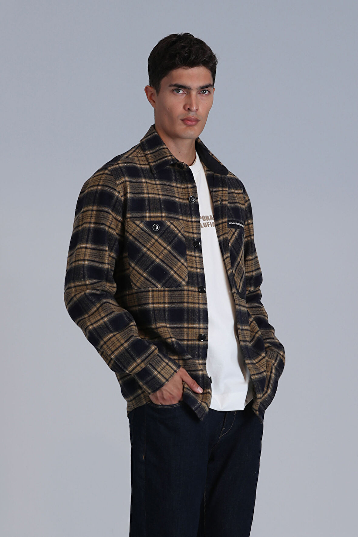 Lufian Erkek Hammer Basic Slim Fit Gömlek 112010663 Lacivert