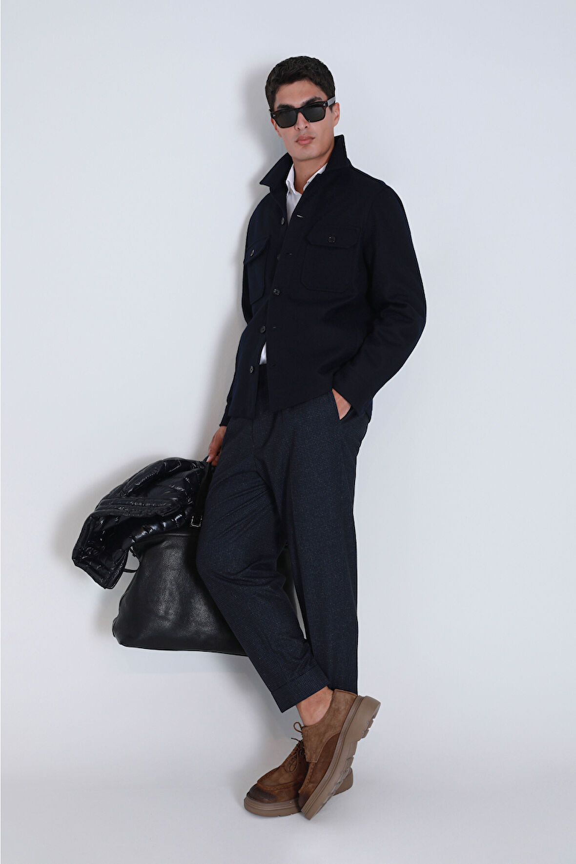 Lufian Erkek Barena Basic Slim Fit Gömlek 112010666 Lacivert