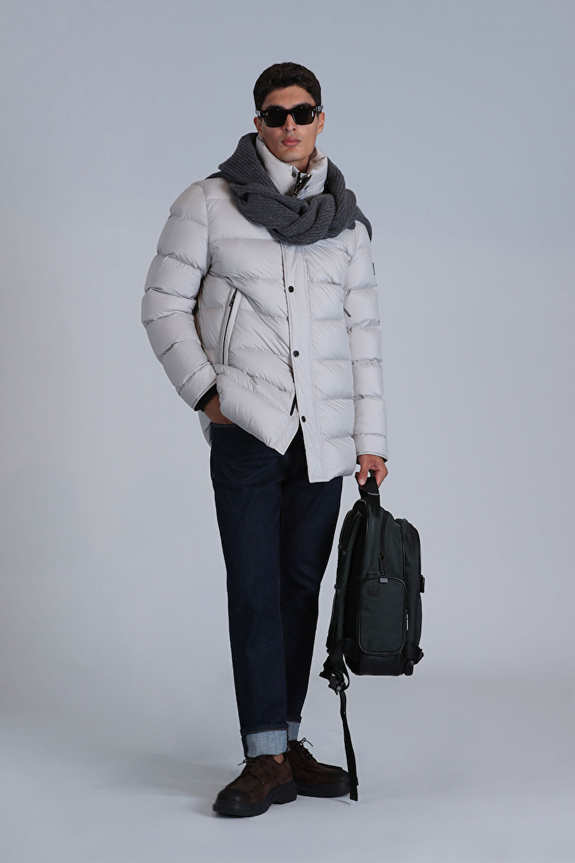 Rıld Kaz Tüyü Erkek Mont Taş