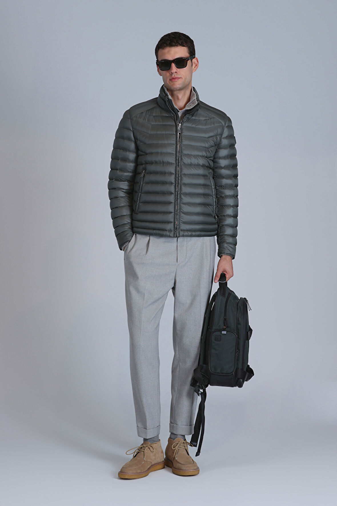 Bert Spor Erkek Chino Pantolon Slim Fit Açık Gri