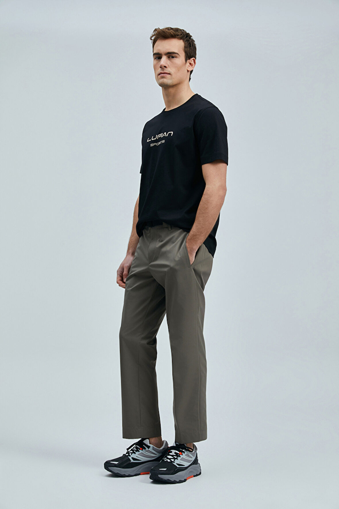 Lufian Erkek Fusıon Modern Grafik T-Shirt 111020250 Siyah