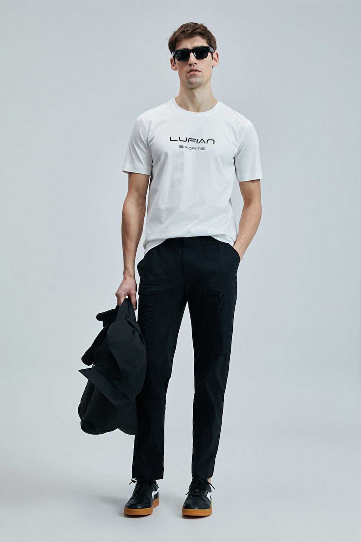 Lufian Erkek Fusıon Modern Grafik T-Shirt 111020250 Beyaz