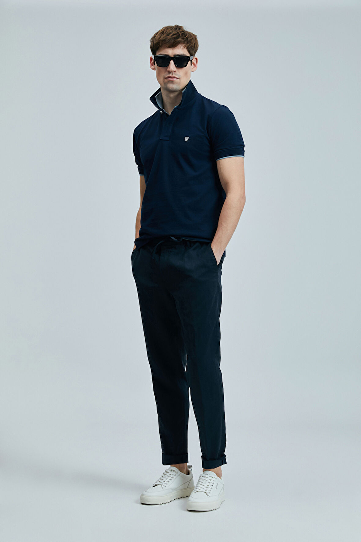 Lufian Erkek Laon Smart Polo T-Shirt 111040206 Lacivert