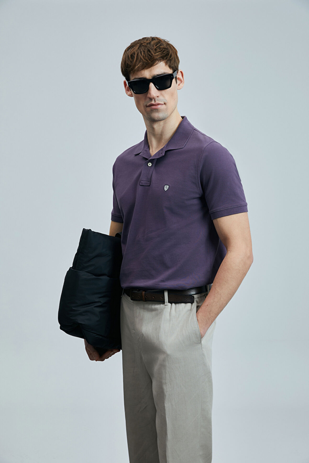 Lufian Erkek Laon Smart Polo T-Shirt 111040206 Mürdüm
