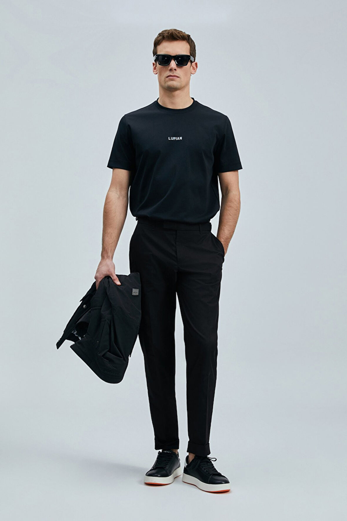 Lufian Marcus Modern Grafik T- Shirt Siyah