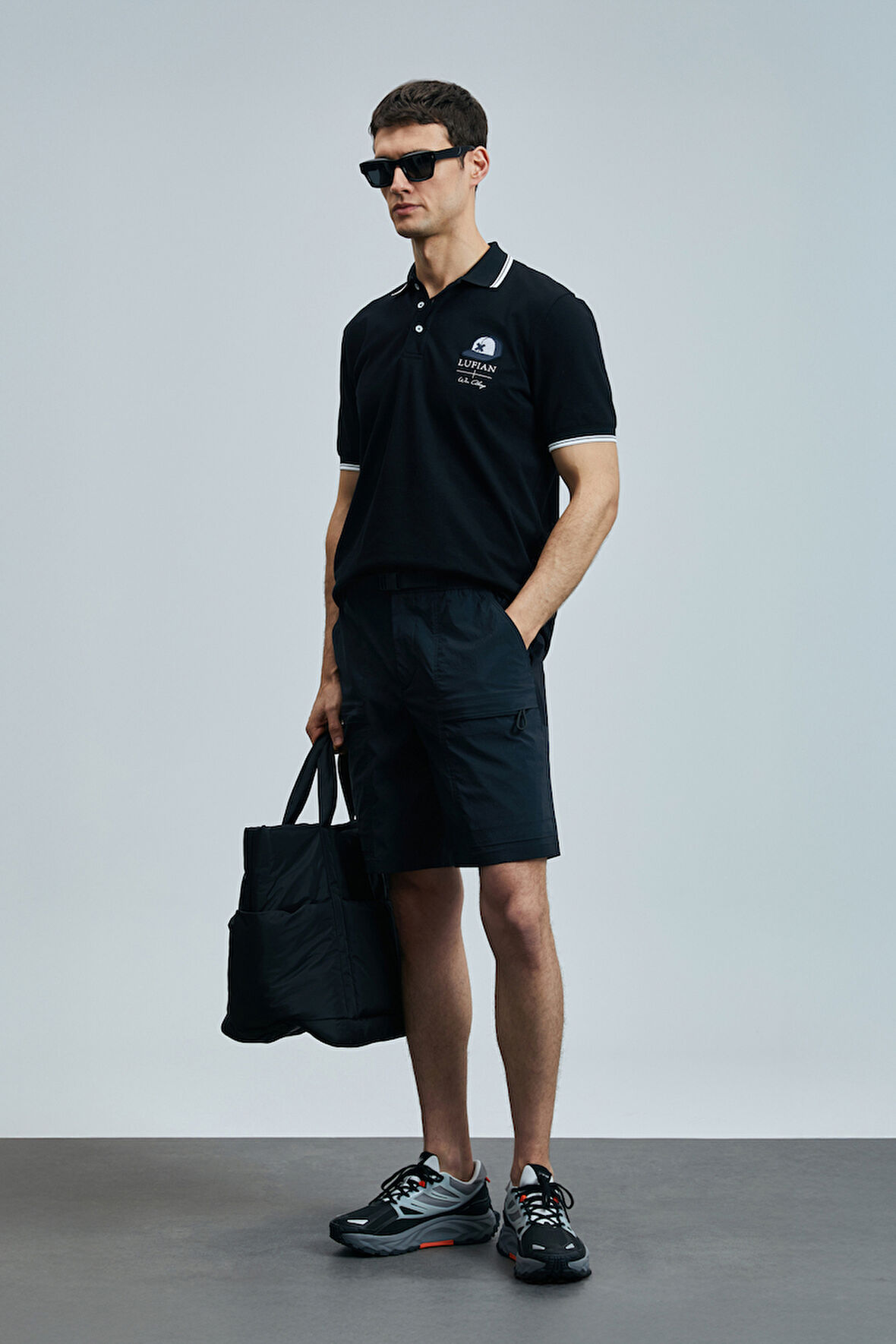 Lufian Erkek Sandor Smart Polo T-Shirt 111040223 Siyah