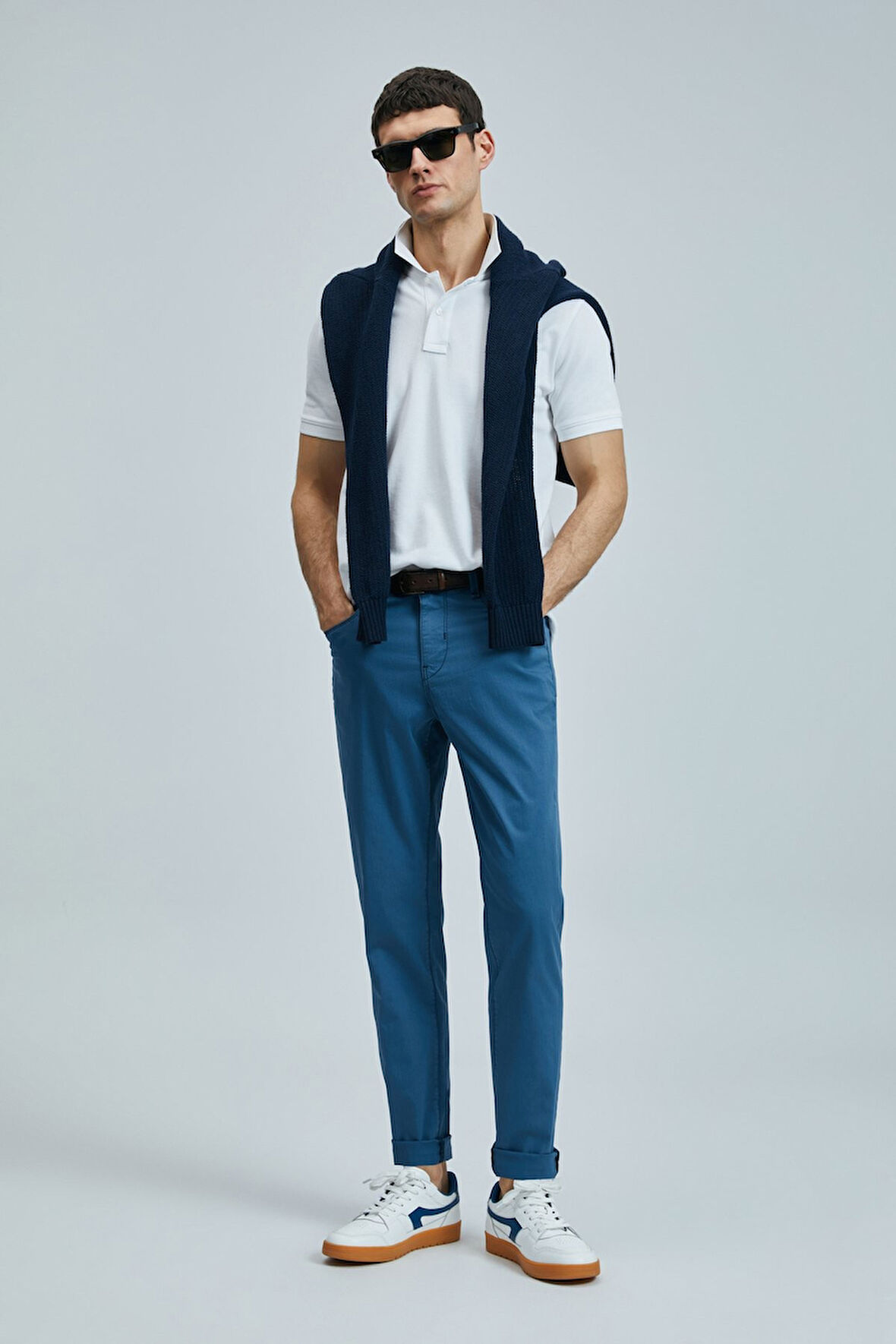 Lufian Helt Spor 5 Cep Erkek Pantolon Slim Fit Mürekkep Lacivert