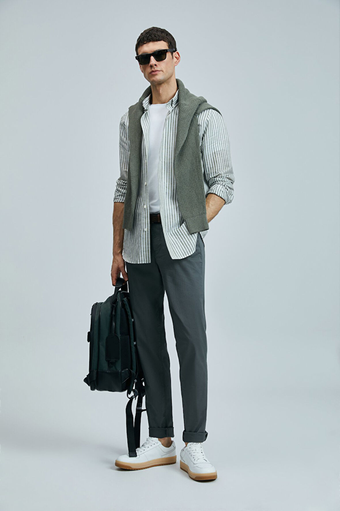 Lufian Erkek Helt 5 Cep Slim Fit Spor Pantolon 111190347 Koyu Yeşil