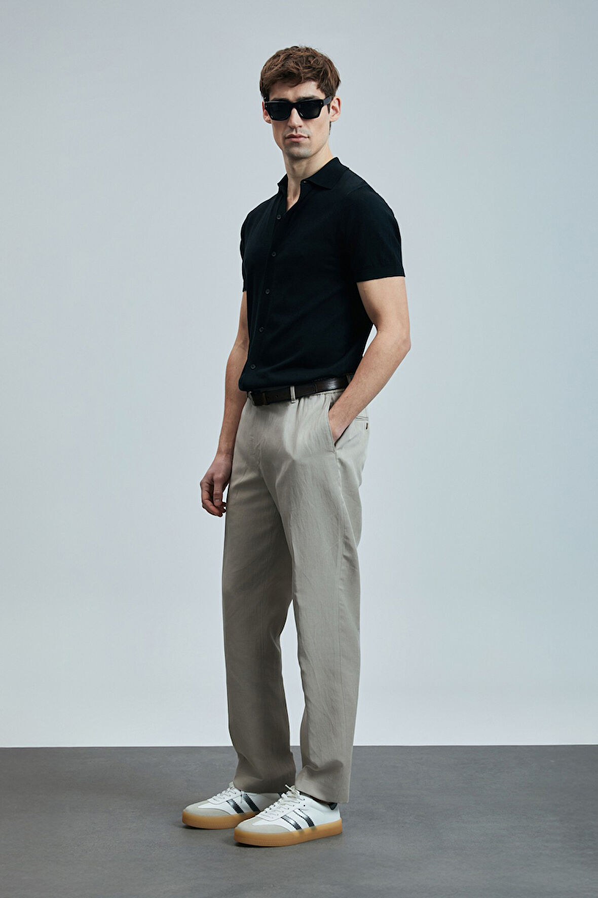 Lufian Hector Erkek Modal Karışımlı Kazak Siyah