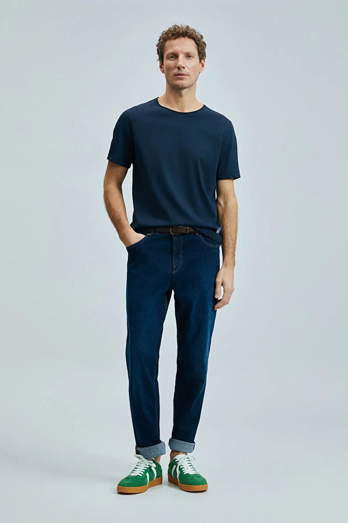 Lufian Junya Erkek Basic Tişört Lacivert