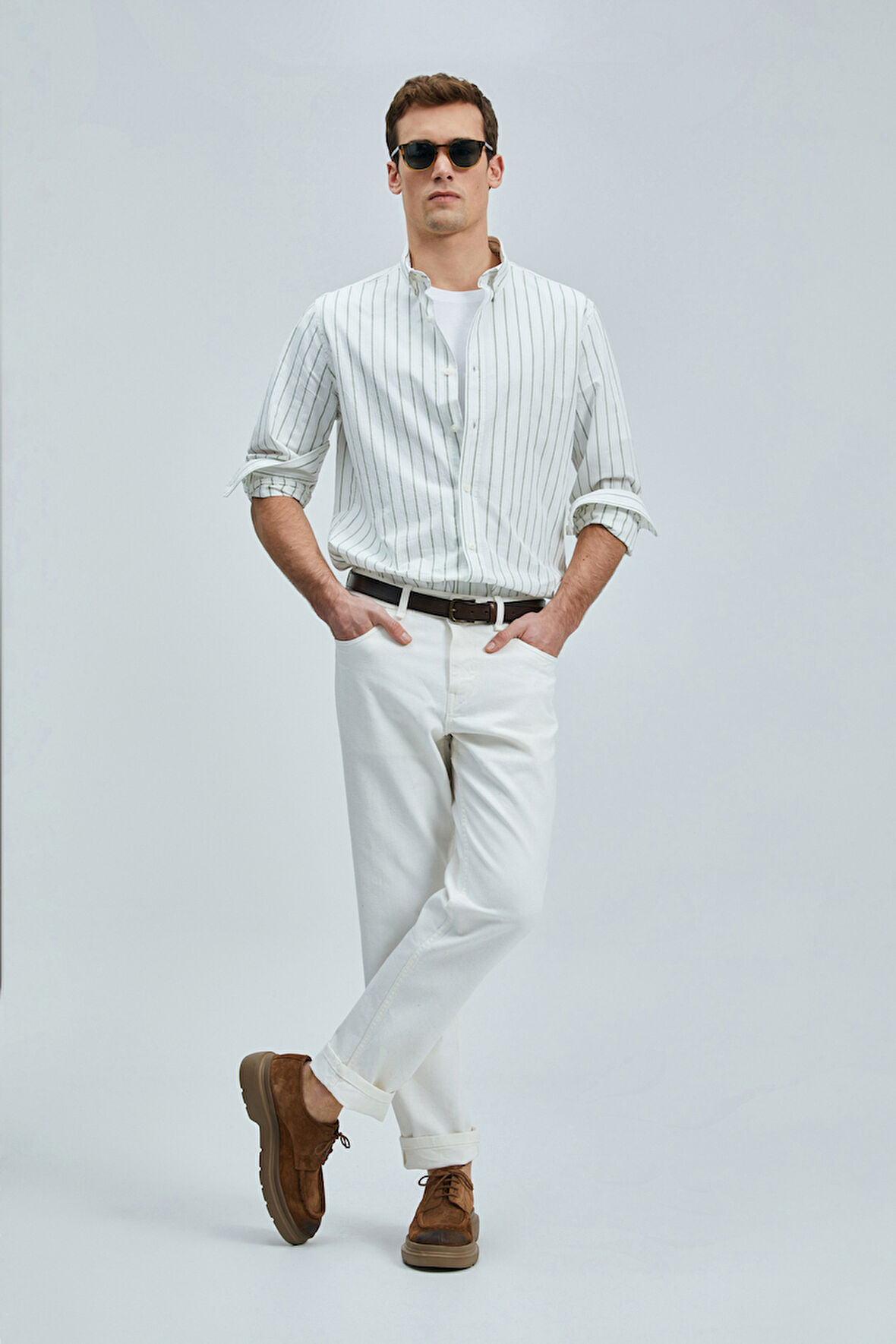 Lufian Erkek Regular Fit Nıcer Basic Gömlek 111010639 Yeşil