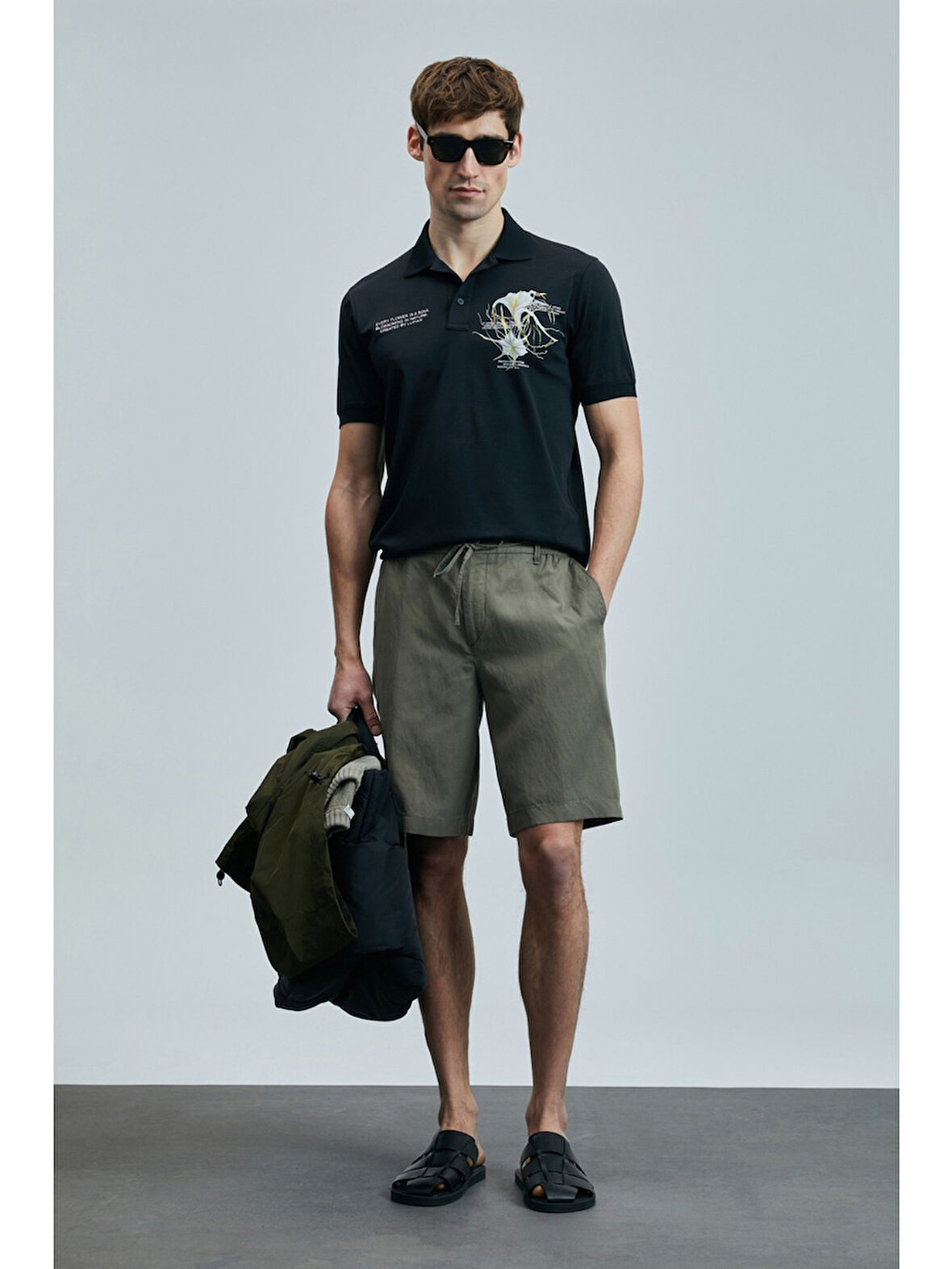 Lufian Ross Spor Erkek Chino Şort Slim Fit Yeşil