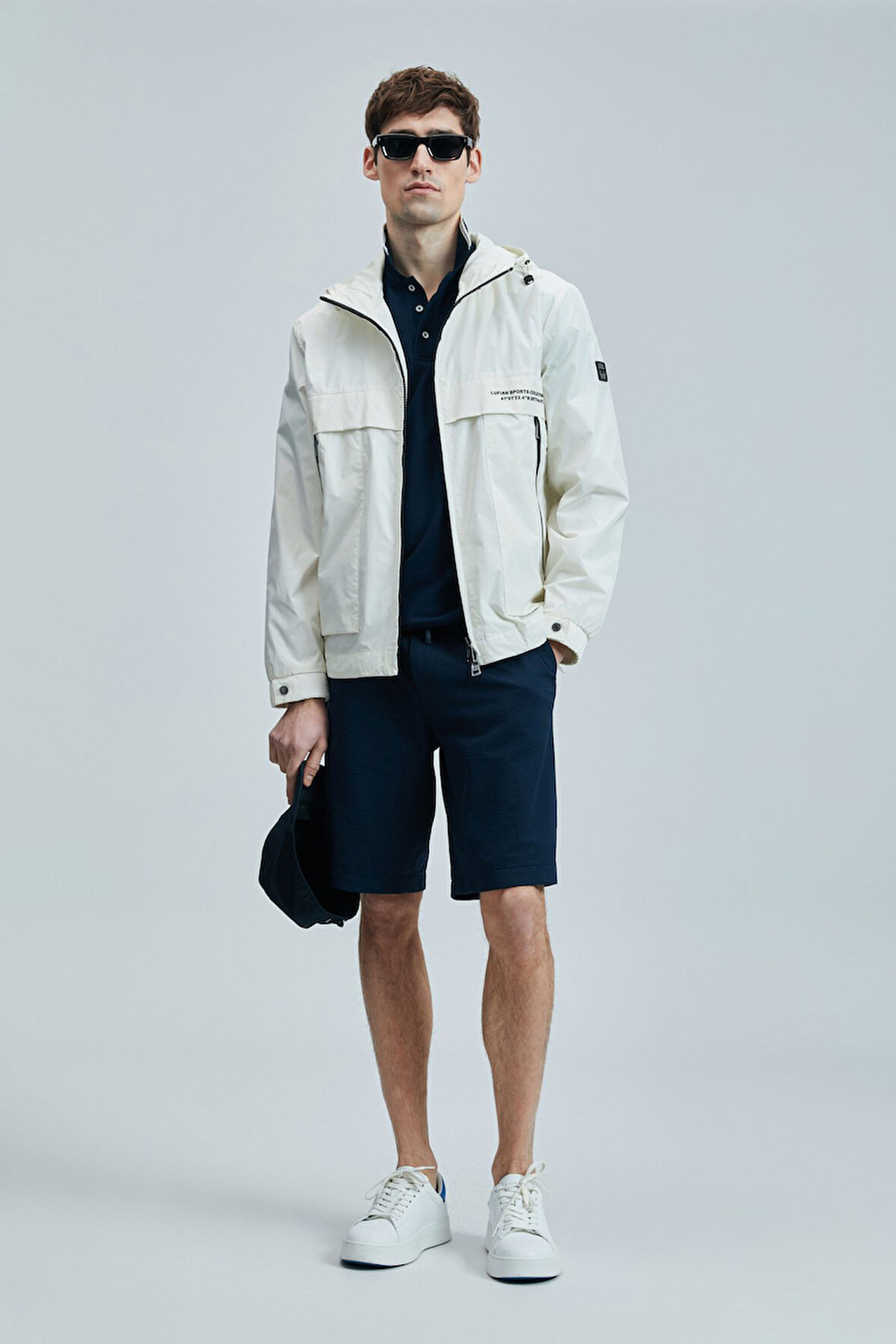 Lufian Erkek Aler Spor Slim Fit Chino Şort 111210079 Lacivert