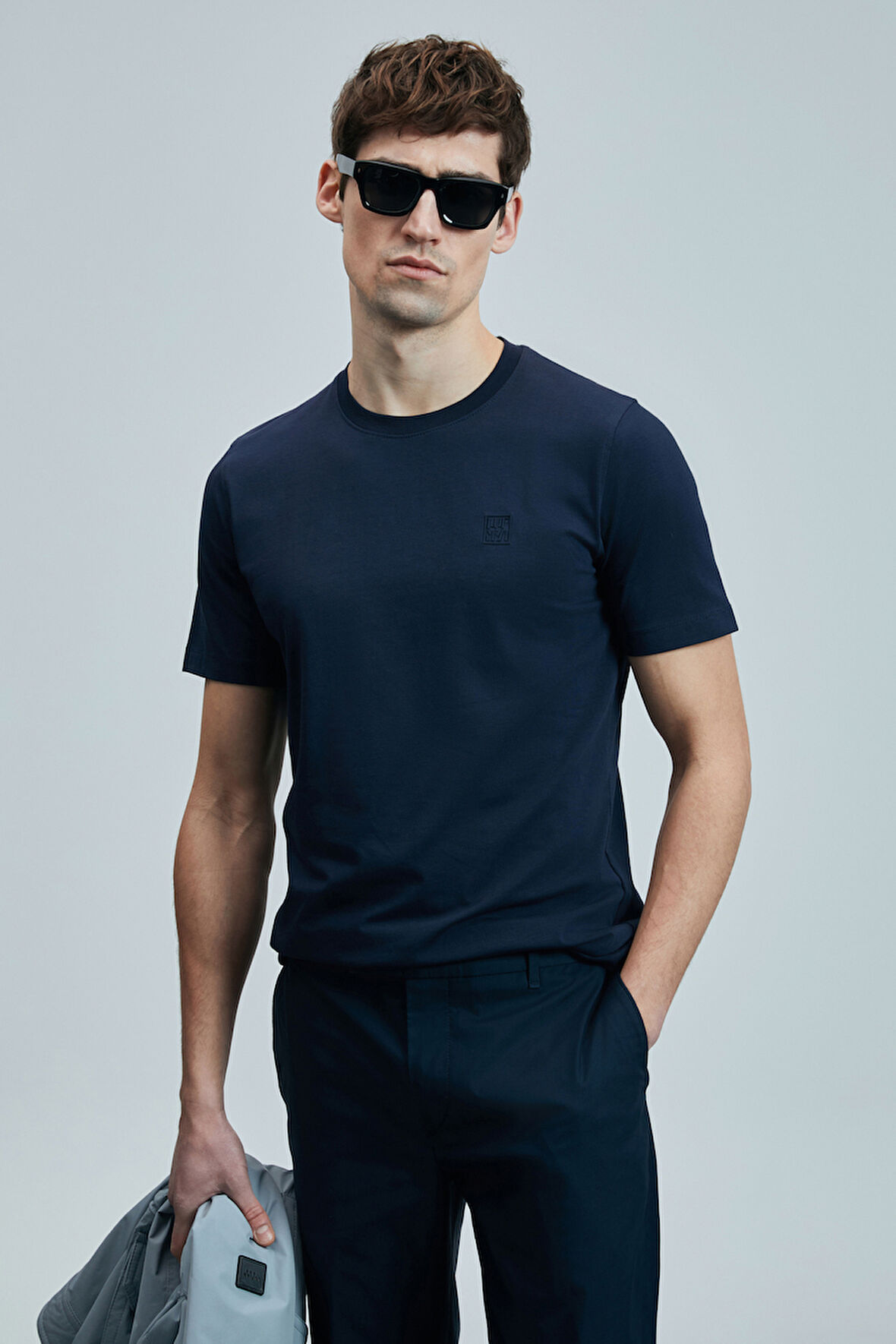 Lufian Erkek Pablo Modern Grafik T-Shirt 111020265 Lacivert