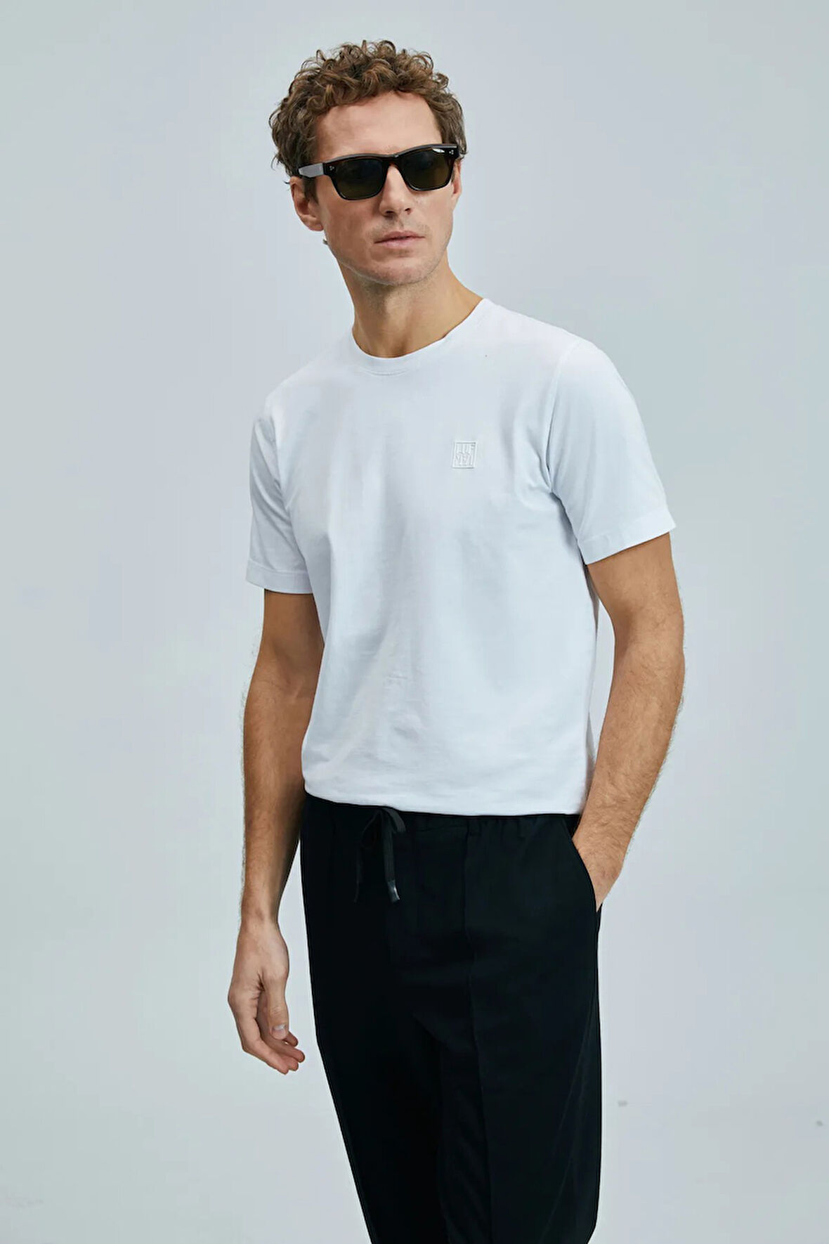 Lufian Pablo Modern Grafik T- Shirt Beyaz