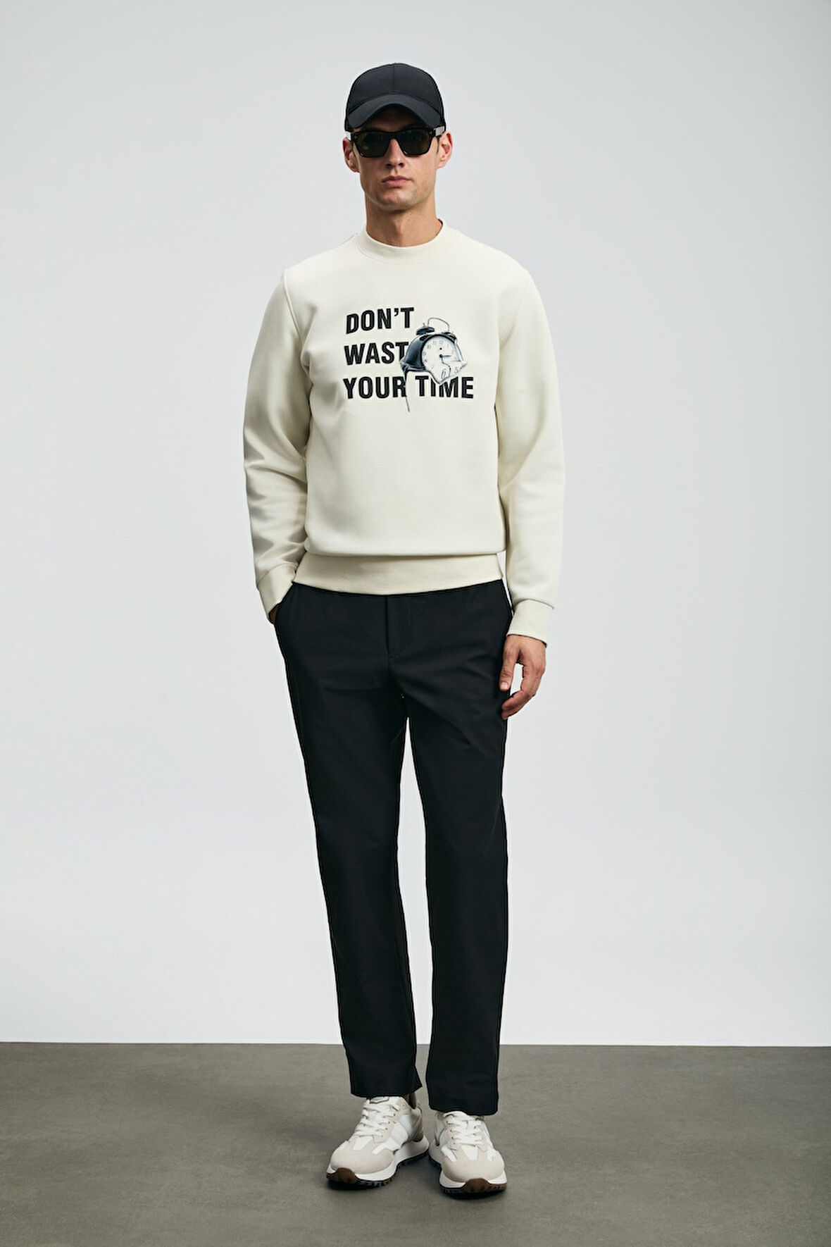 Henry Erkek Sweatshirt Kırık Beyaz