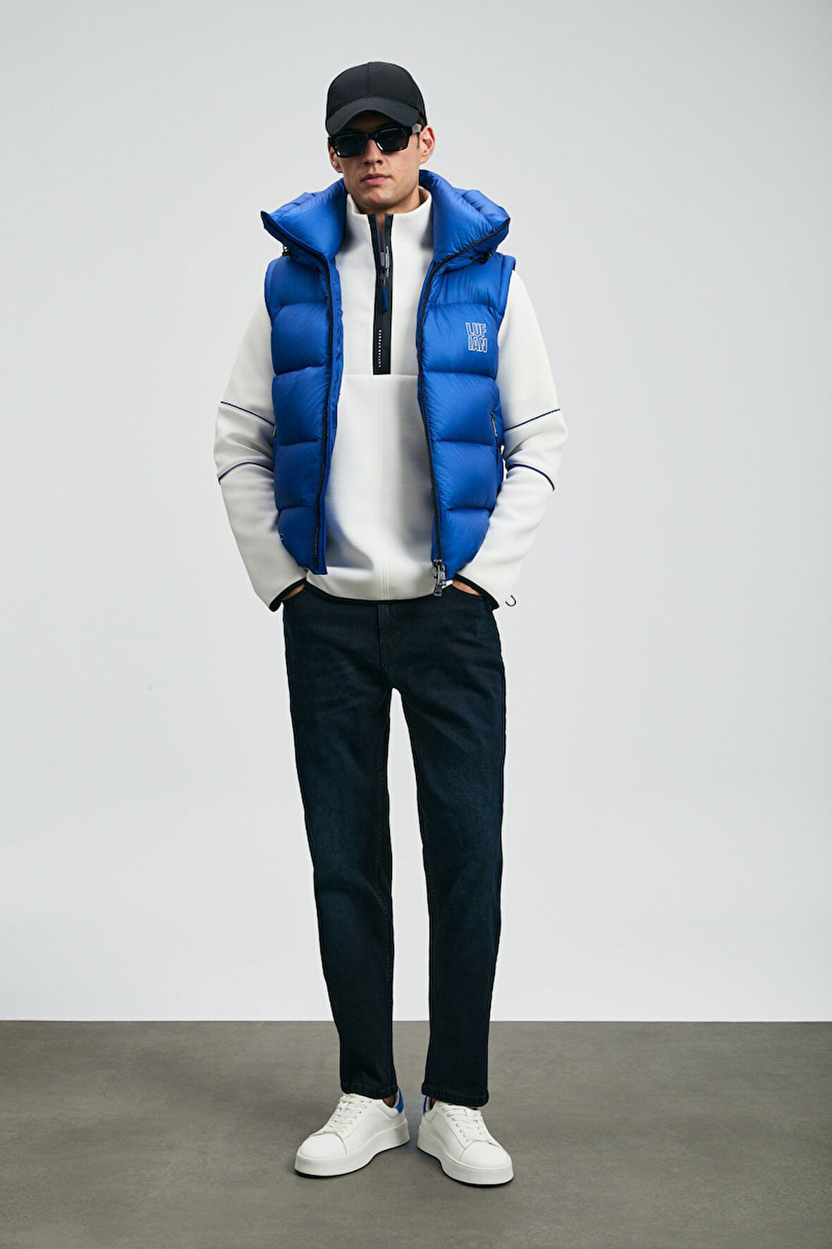 Lufian Erkek Franz Straight Fit Spor Jean Pantolon 112200244 Mavi