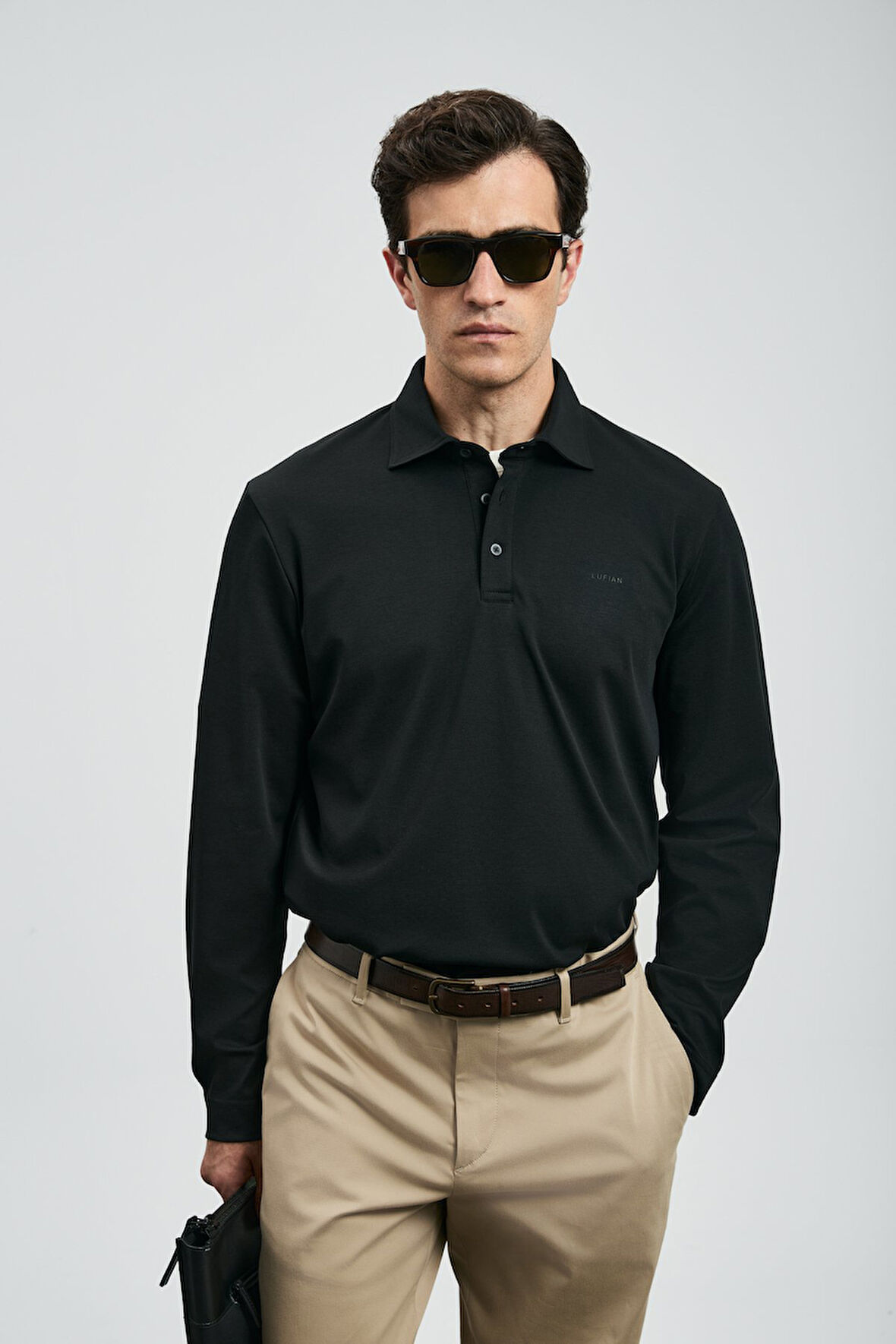 Lufian Erkek Rocky Smart Polo T-Shirt 112040044 Siyah