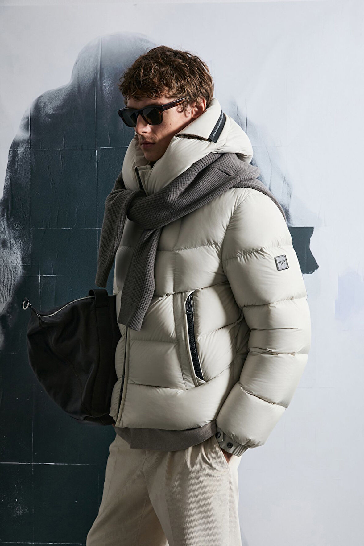 Lufian Erkek Jacop Kaz Tüyü Mont 112120251 Taş