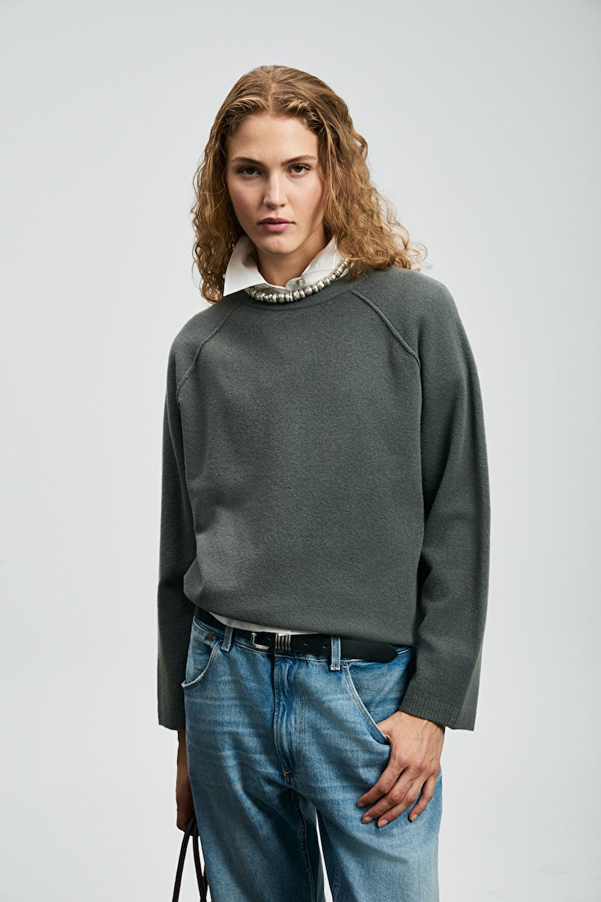 Lufian Kadın Holly Kazak 122090036 Duman Yeşili