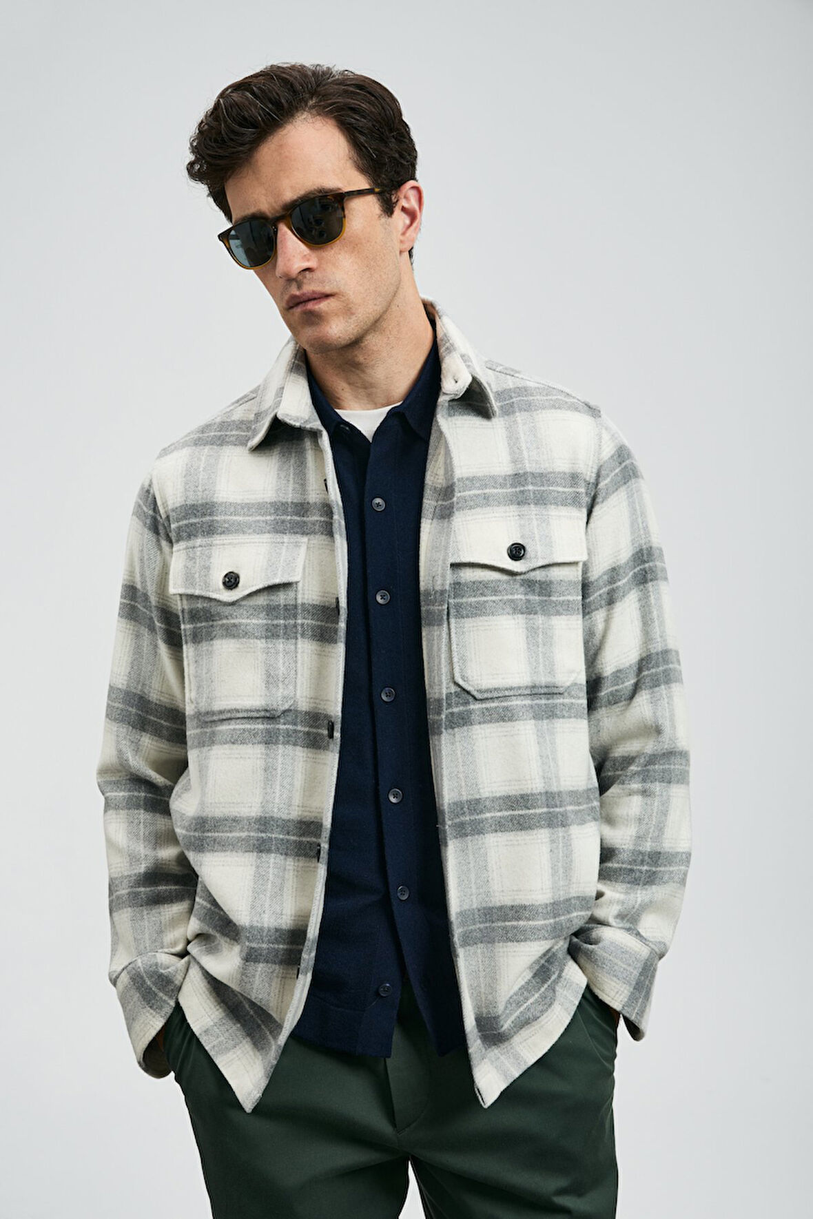 Valdo Erkek Basic Gömlek Regular Fit Gri