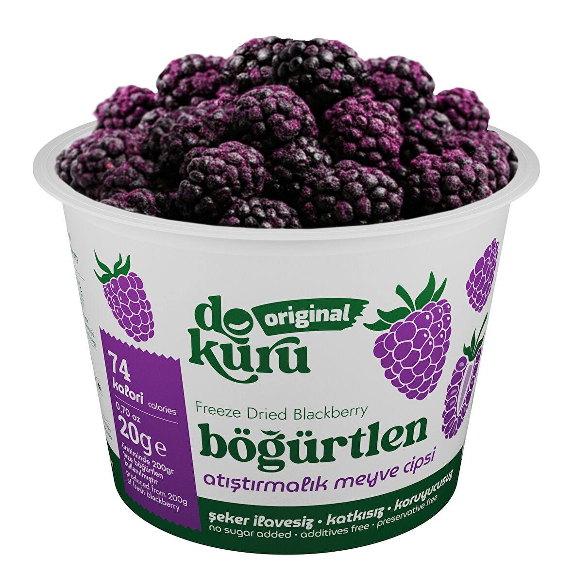 Dokuru Original Böğürtlen Atıştırmalık Meyve Cipsi