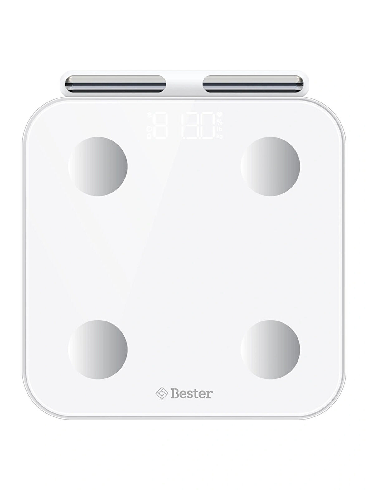 Bester BS7230 8 Elektrotlu Akıllı Tartı – Kompakt Tasarım, LED Ekran, 56 Vücut Ölçümü, Bluetooth 5.0, Type-C Şarj