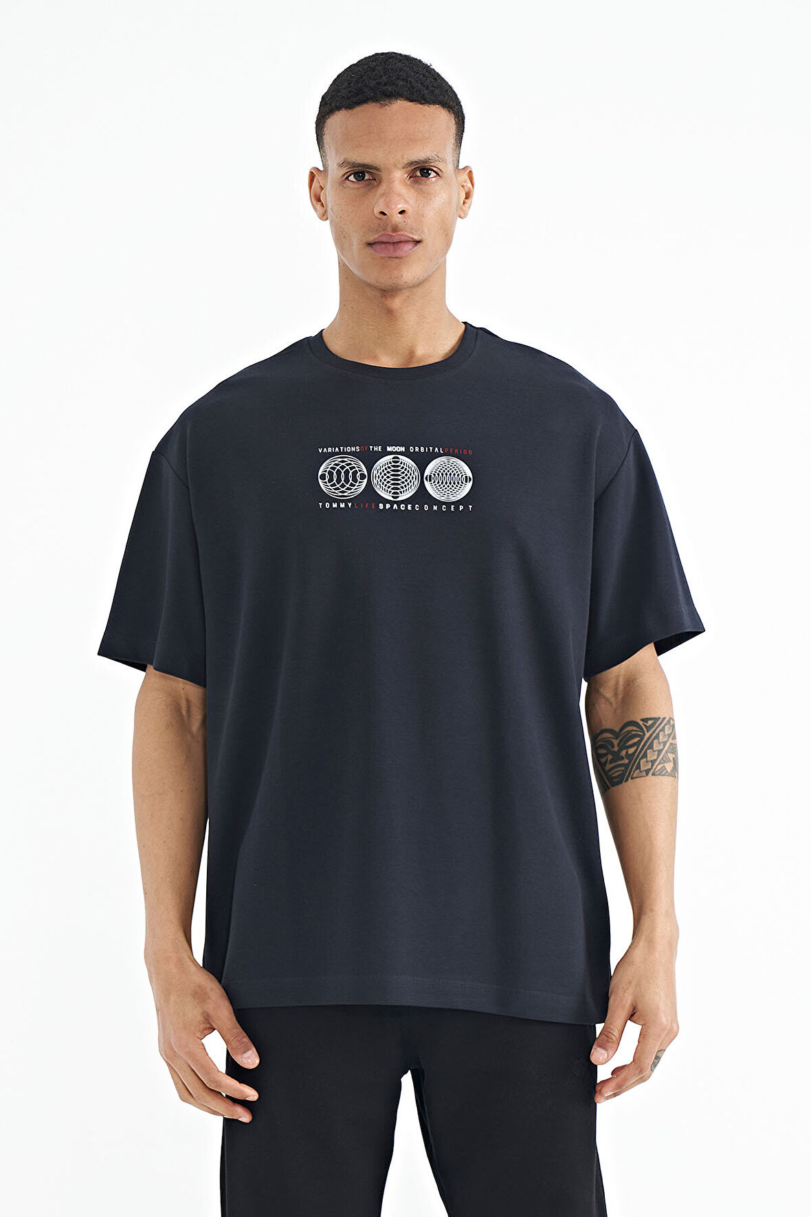 Tommy Life Erkek Oversize O Yaka T-shirt 88224 