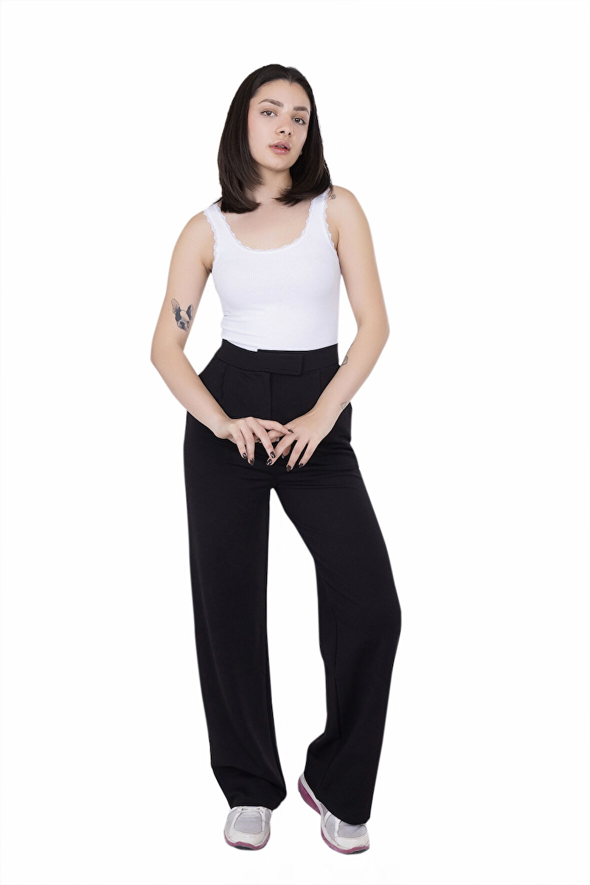 Looksense Kadın Cırtlı Palazo Pantolon 1008  