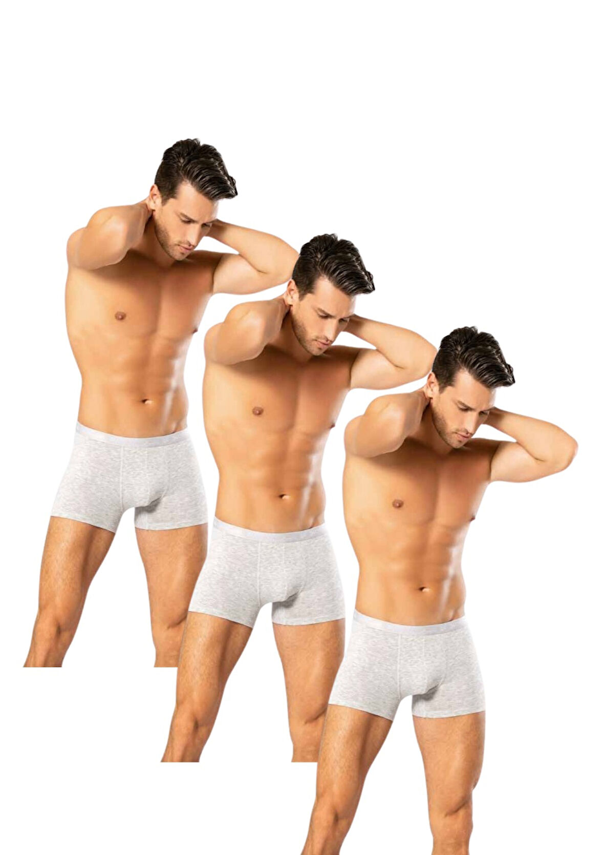  Looksense Erkek Dude 3Lü İnce Bel Lastikli Likralı Boxer 12003 