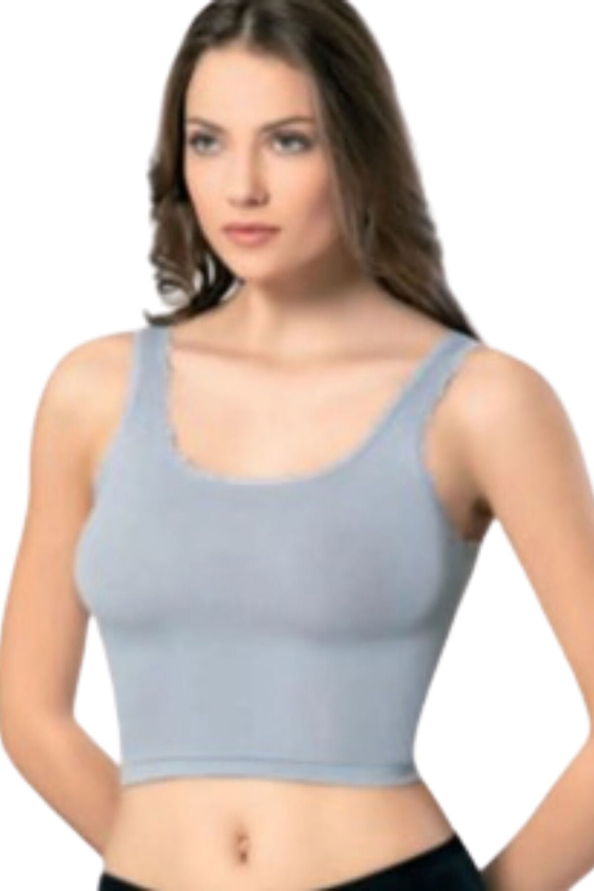 Looksense Kadın Kaşkorse Dantelli Kalın Askılı Crop 4004  