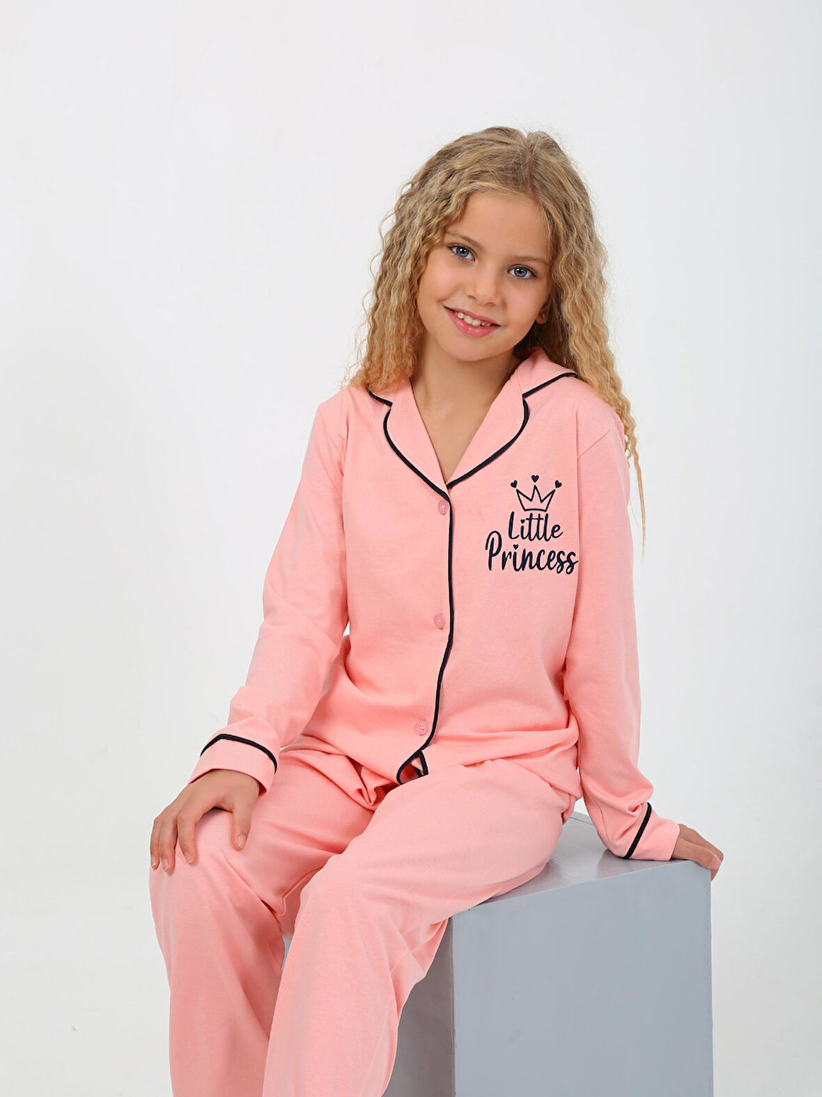 Kız Çocuk Uzun Kollu %100 Pamuklu Pijama Takımı Little Princess