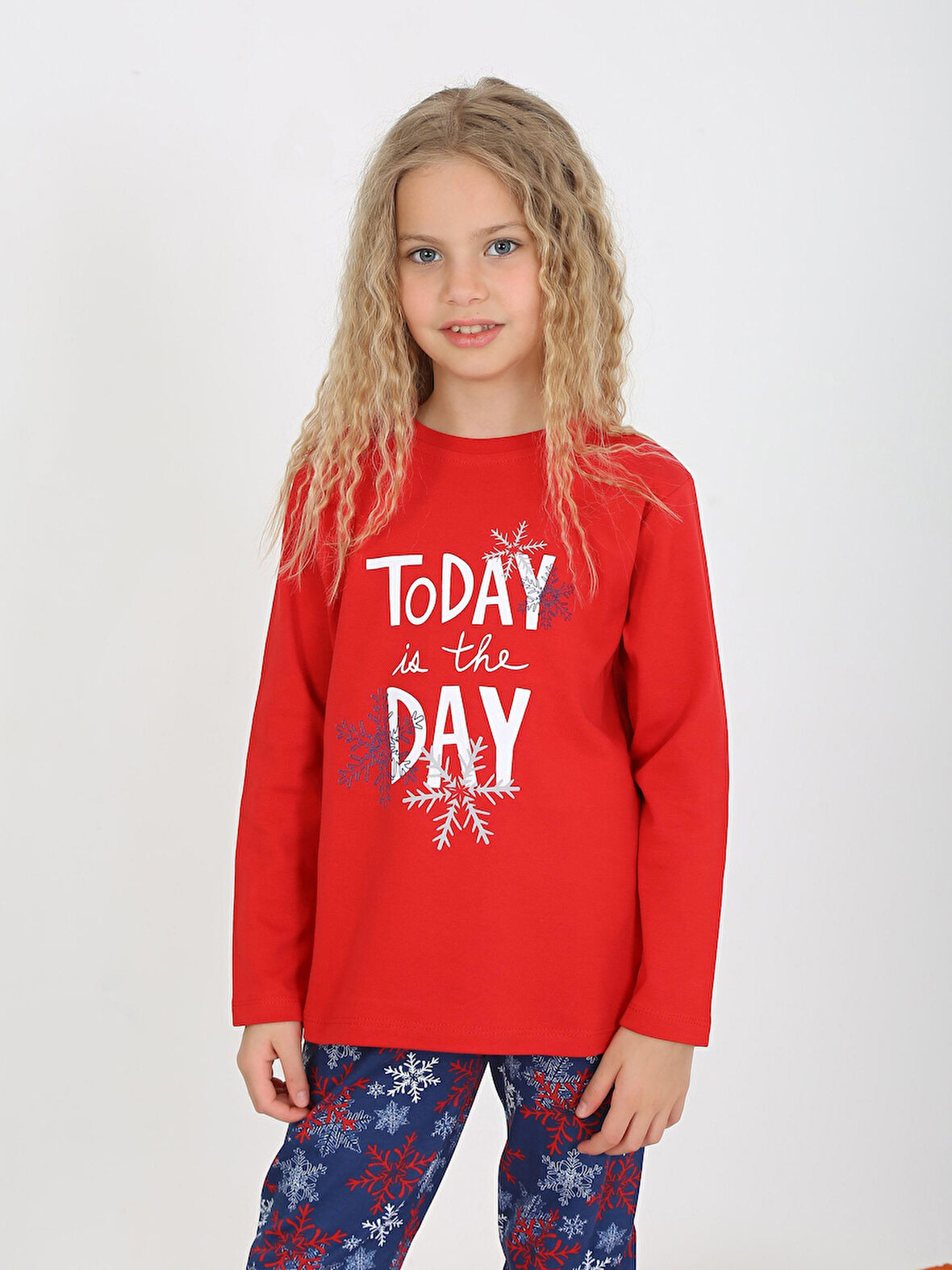 Kız Çocuk Uzun Kollu %100 Pamuklu Pijama Takımı Today