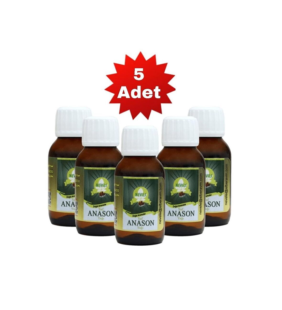 Nevele Altın Seri Anason Yaglı Aroma . Gerçek Tat 5x50 ml 5 adet