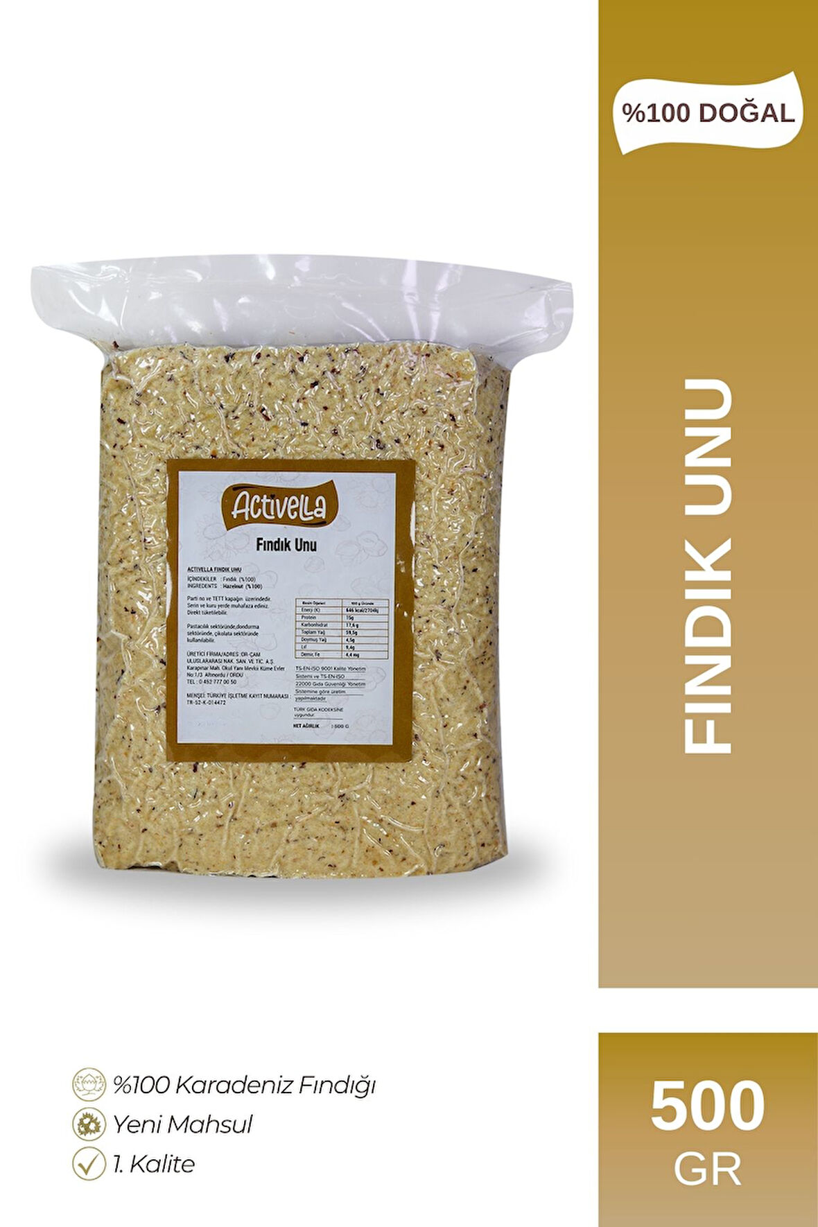 Activella Fındık Unu 500gr