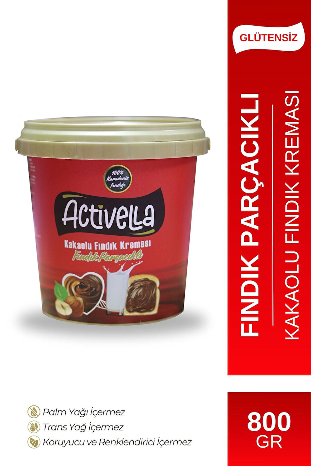 Activella Kakaolu Fındık Kreması Parçacıklı 800gr