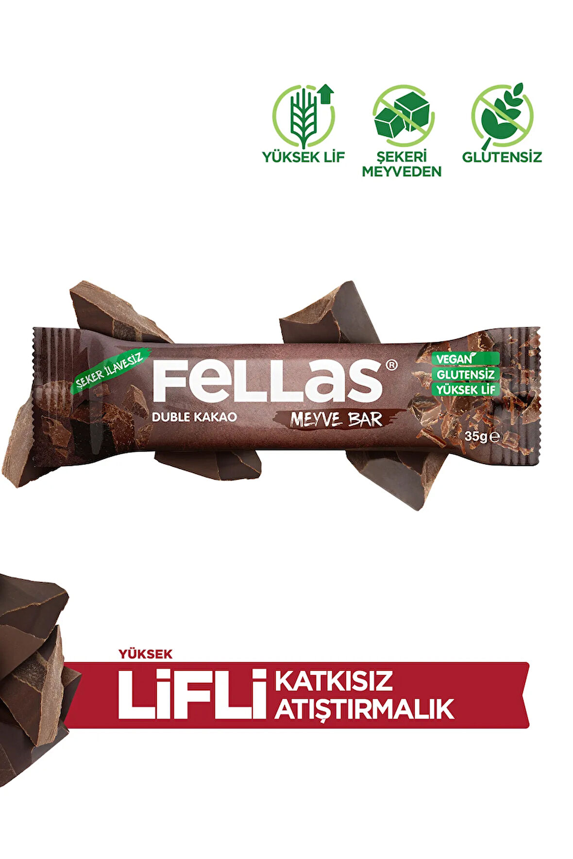 Meyve Bar - Duble Kakaolu 35g x 12 Adet