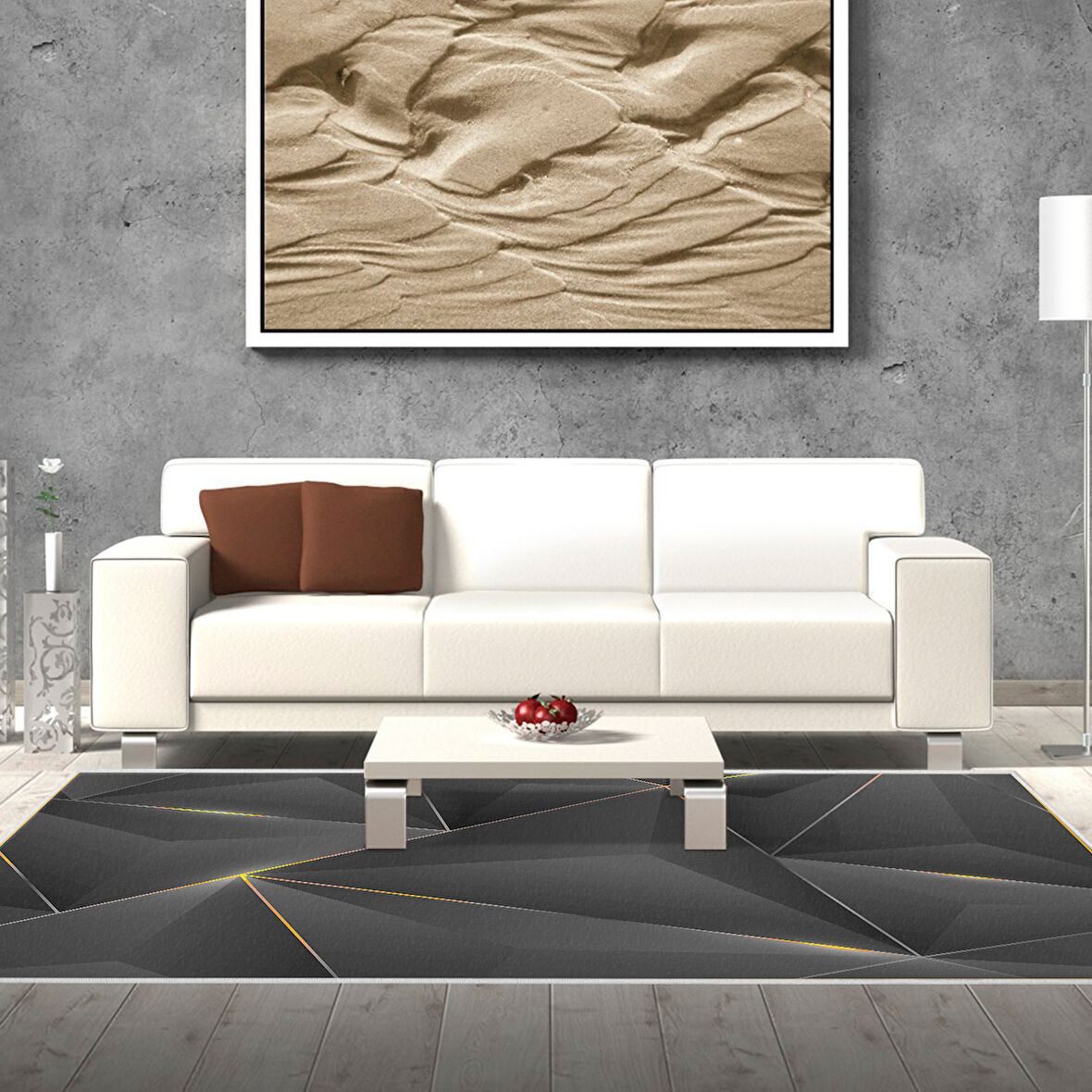 Dekoreko Kaymaz Taban Djt Salon Halısı Trend Modern F5005