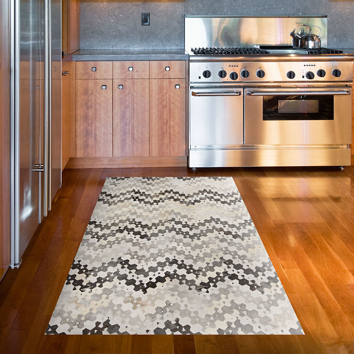 Dekoreko Kaymaz Taban Djt Mutfak Halısı Star Pamuk Modern 1675