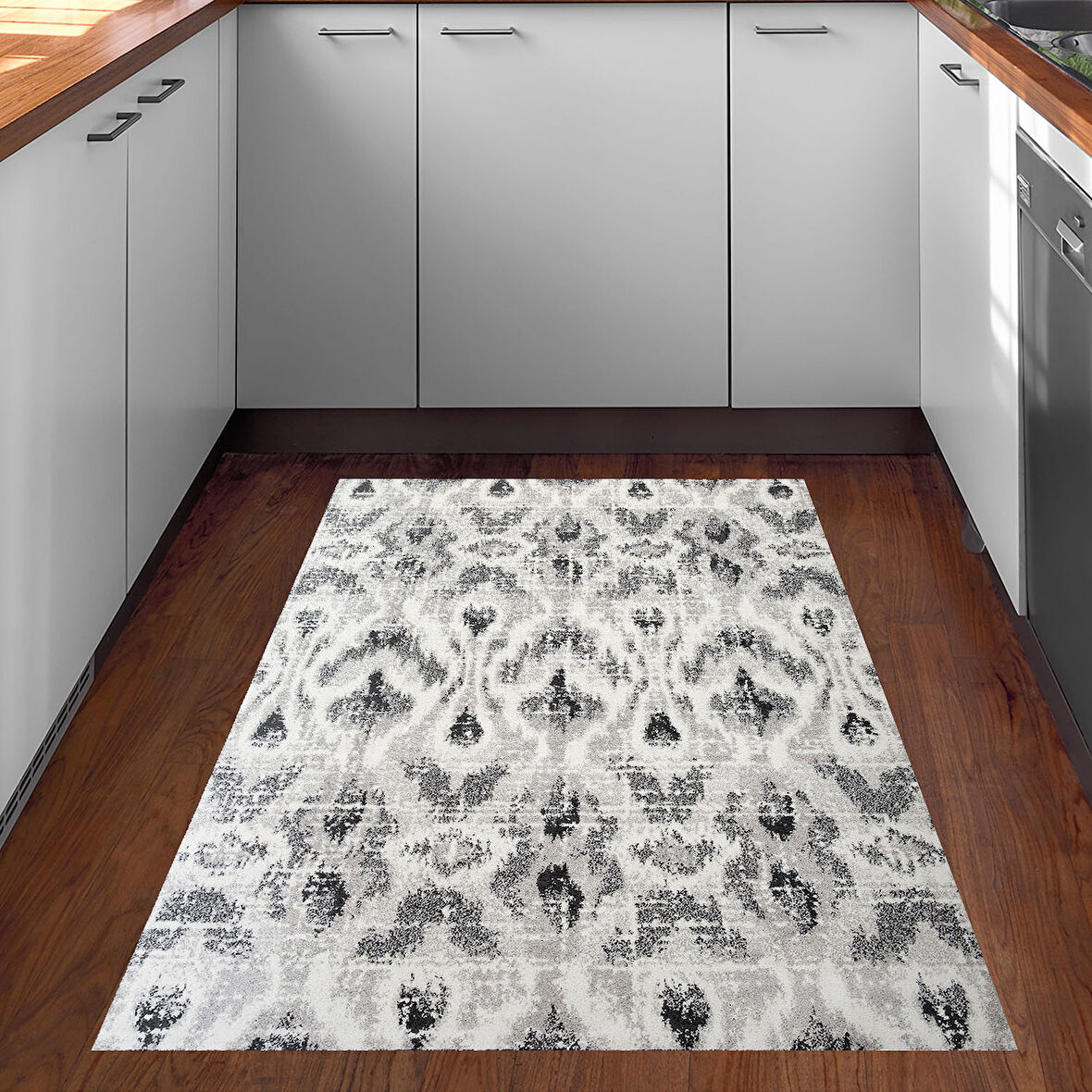 Dekoreko Kaymaz Taban Djt Mutfak Halısı Trend İskandinav F5136