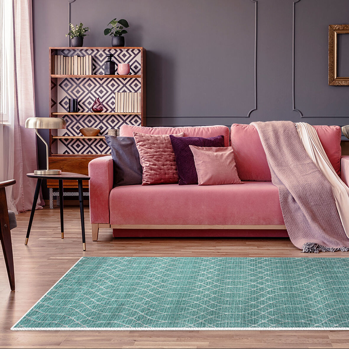 Dekoreko Kaymaz Taban Djt Salon Halısı Trend İskandinav F5084