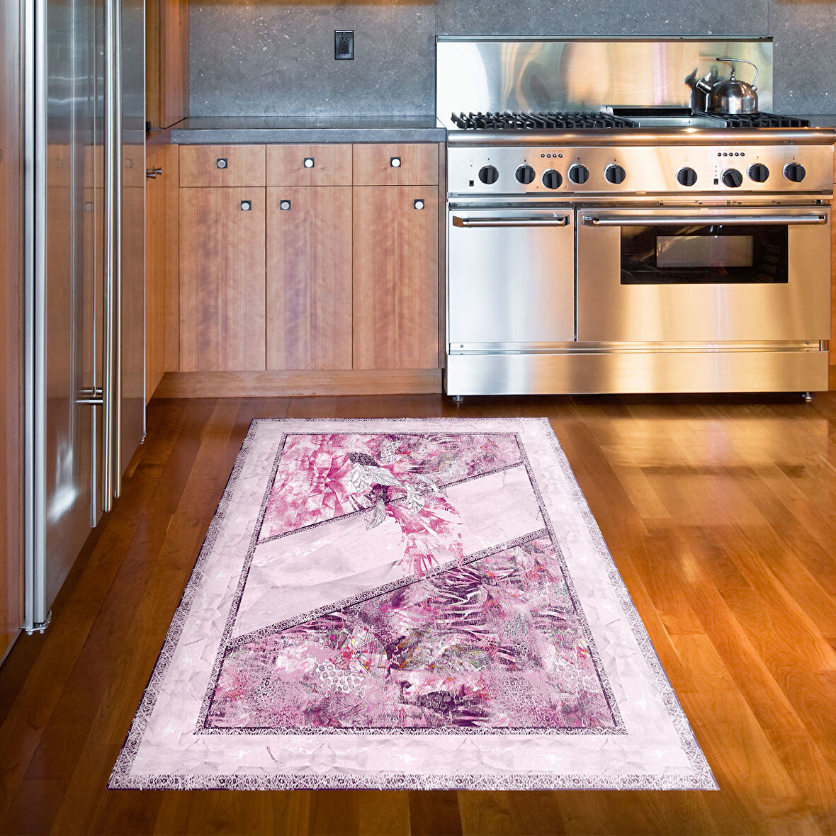 Dekoreko Kaymaz Taban Djt Mutfak Halısı Star Pamuk Modern 729